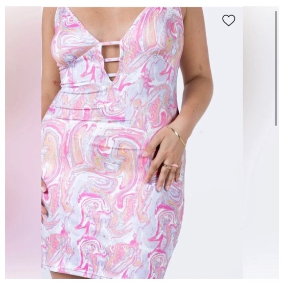 PRINCESS POLLY Pink Retro Dress - Picture 5 of 9